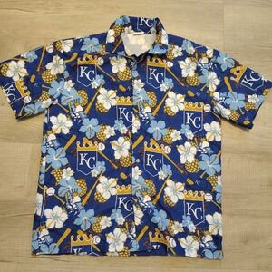 Kansas City Royals Shirt Mens M Hawaiian Aloha MLB Baseball Button Up Cotopaxi
